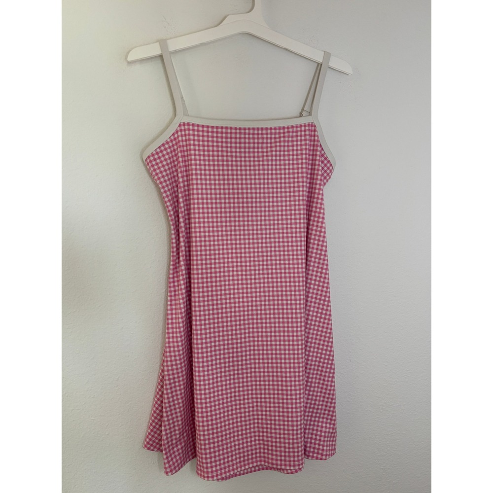 Wild Fable ButterBliss Pink Gingham Heart Cutout Mini Dress XL Sleeveless